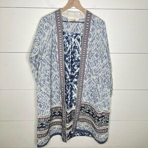 Anthropologie • Maeve Arwen Ikat Print Duster Cardigan Jacket Size M/L